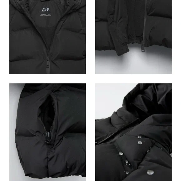 Zara Boys Black Down Jacket - Picture 2 of 4